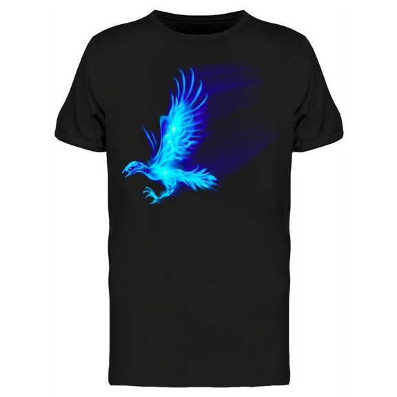 Blue Fire Hawk T-Shirt Men -Image by Shutterstock, Male XX-Large