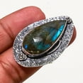 thumbnail image 1 of Blue Fire Labradorite Gemstone Handmade Fashion Ethnic Ring Jewelry 8.50" SA 563, 1 of 2