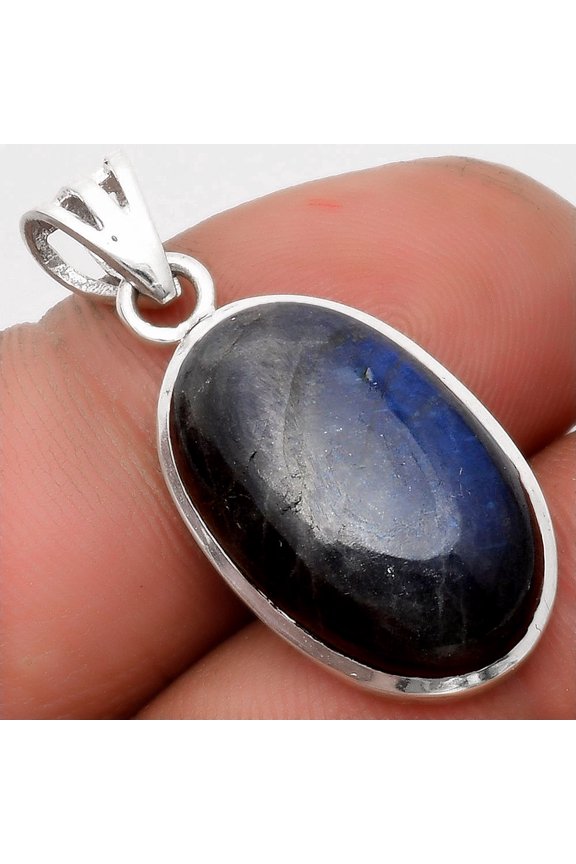 Blue Fire Labradorite - Madagascar 925 Sterling Silver Pendant Jewelry P-1002 SDP108137