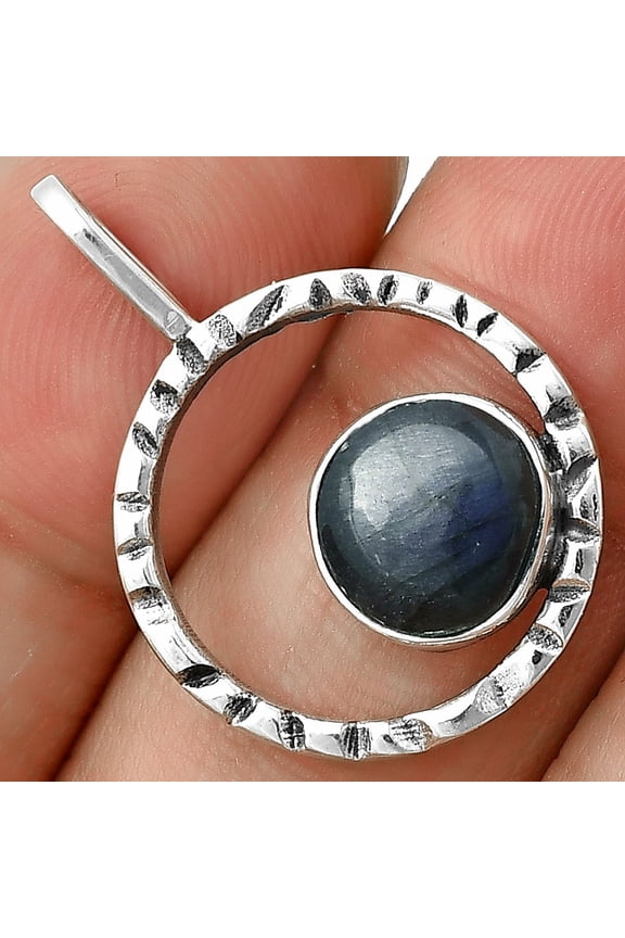 Blue Fire Labradorite - Madagascar 925 Sterling Silver Pendant Jewelry P-1067 SDP139632
