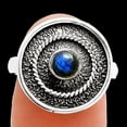 thumbnail image 1 of Blue Fire Labradorite - Madagascar 925 Sterling Silver Ring s.7.5 Jewelry R-1439 SDR244341, 1 of 5