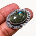 thumbnail image 1 of Blue Fire Labradorite Oval Shape Gemstone Handmade Ring Jewelry 7.25" SA 594, 1 of 2