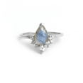 thumbnail image 1 of Blue Fire Labradorite Ring Sterling Silver-Labradorite Wedding Ring-Labradorite Engagement Ring-Blue Gems Promise Ring-Labradorite Halo Ring, 1 of 1