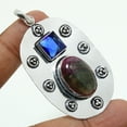 thumbnail image 1 of Blue Fire Labradorite Tanzanite Quartz Gemstone Pendant Jewelry 2.7" SA 6746, 1 of 2
