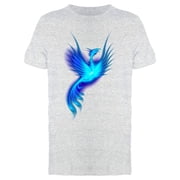 Blue Fire Phoenix Graphic Tee Mens -Image by Shutterstock