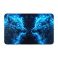 thumbnail image 1 of Blue Fire Wolf Front Door Mat, Indoor Mats for Bedroom Bathroom Kitchen, Floor Mat Non-Slip, Soft Carpet Floor Cover Machine Washable Entryway Mat - 20x31.5in, 1 of 5