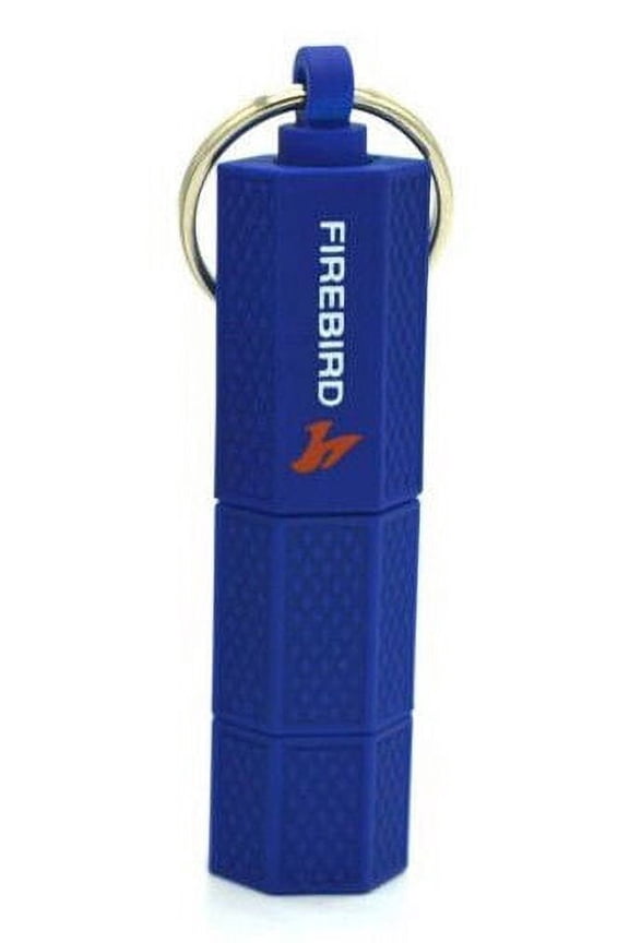Blue Firebird Double Punch Cigar Cutter Keychain w/Stubble Grip Finish - 9120