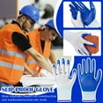 thumbnail image 1 of Blue Firm Grip Nitrile Work Gloves for Men & Women Working, Gardening, Fishing, Reusable Heavy Duty Mens Work Gloves for Safety Protection, Medium, 1 of 5
