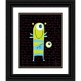 thumbnail image 1 of Blue Fish 12x14 Black Ornate Wood Framed with Double Matting Museum Art Print Titled - Stripy, 1 of 4
