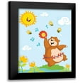 thumbnail image 1 of Blue Fish 15x18 Black Modern Framed Museum Art Print Titled - Bee Bright!, 1 of 5