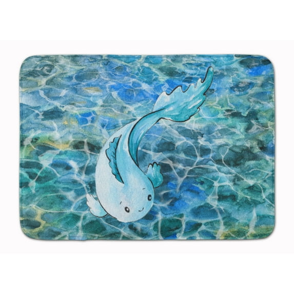Blue Fish Machine Washable Memory Foam Mat