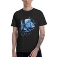 thumbnail image 1 of Blue Fish Men's T-Shirt Cotton 100% Summer Tops Fashion Casual Blue Fish Short Sleeves for Men Women Round Collar Top Tees, 1 of 6
