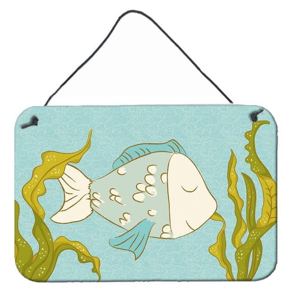 Blue Fish Wall Or Door Hanging Prints - Multi Colored - 8 x 12 in.