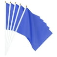 thumbnail image 1 of Blue Flag Stick, Hand Held Small Mini DIY Flag 11.8x7.8 Inch Rectangle 25 Pcs, 1 of 5