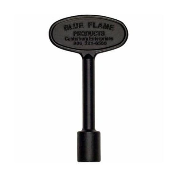 Blue Flame Black Flat Metal Gas Valve Key