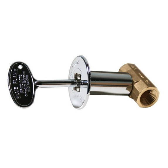 Blue Flame Polished Brass Straight Gas Valve Kit