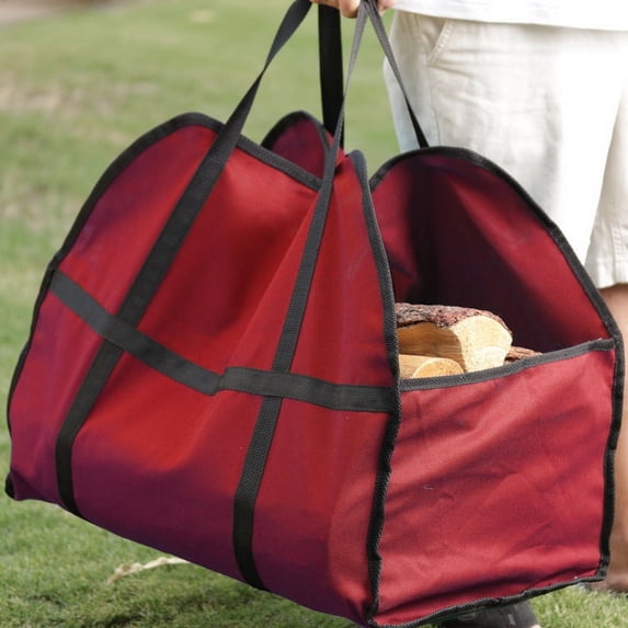 Blue Flame TOTE.LG.RED Polyester Fire Wood/Beach Tote - Burgundy