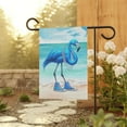 Blue Flamingo VOTE Banner for Kamala Harris with Blue Flamingo wearing