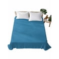 thumbnail image 1 of Blue Flat Sheets Only California King Size, Soft Breathable Bed Top Sheets for Mattress, Modern Pure Wave Ride Luxury Bedding Flat Sheets for Home Hotel Bedroom Bed Protection, 1 of 9