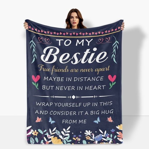 Blue Fleece Blanket For Sisters And Best Friends Inspiring Gift Filled With Wishes And Encouragement Sofa Bed Travel Camping Polyester Throw Shipped From USA