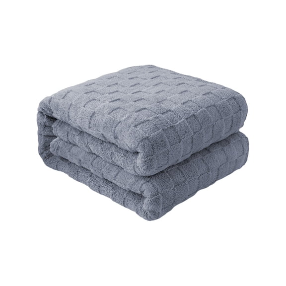 Blue Fleece Blanket Soft Velvet Throw Blanket With Double Sided Edging, No Shedding Polyester Fabric And Portable Design For Bed, Sofa And Outdoor Use, 78.74X59.06 In 1.76 Lb