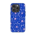 thumbnail image 1 of Blue Floral Abstract Art Phone Case, Personalized Botanical, iPhone 17 to 11 Pro Max, 1 of 2