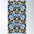 thumbnail image 1 of Blue Floral And Gold Leaves Poster Wall Art, Modern Wall Decor For Living Room Bedroom, 12x18 UNFRAMED, 1 of 2
