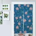 thumbnail image 1 of Blue Floral Bird Print Door Curtain Nordic Living Room DoorCurtain Porch Partition Curtain Kitchen Rative Half Curtain, 1 of 4