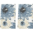 thumbnail image 1 of Blue Floral Boho Kitchen Towels Dish Towels, 18x26 Inch Seasonal Spring Decoration Hand Towels Set of 2, 1 of 6