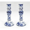 thumbnail image 1 of Blue Floral Candle Stick, Pack of 2, 1 of 1