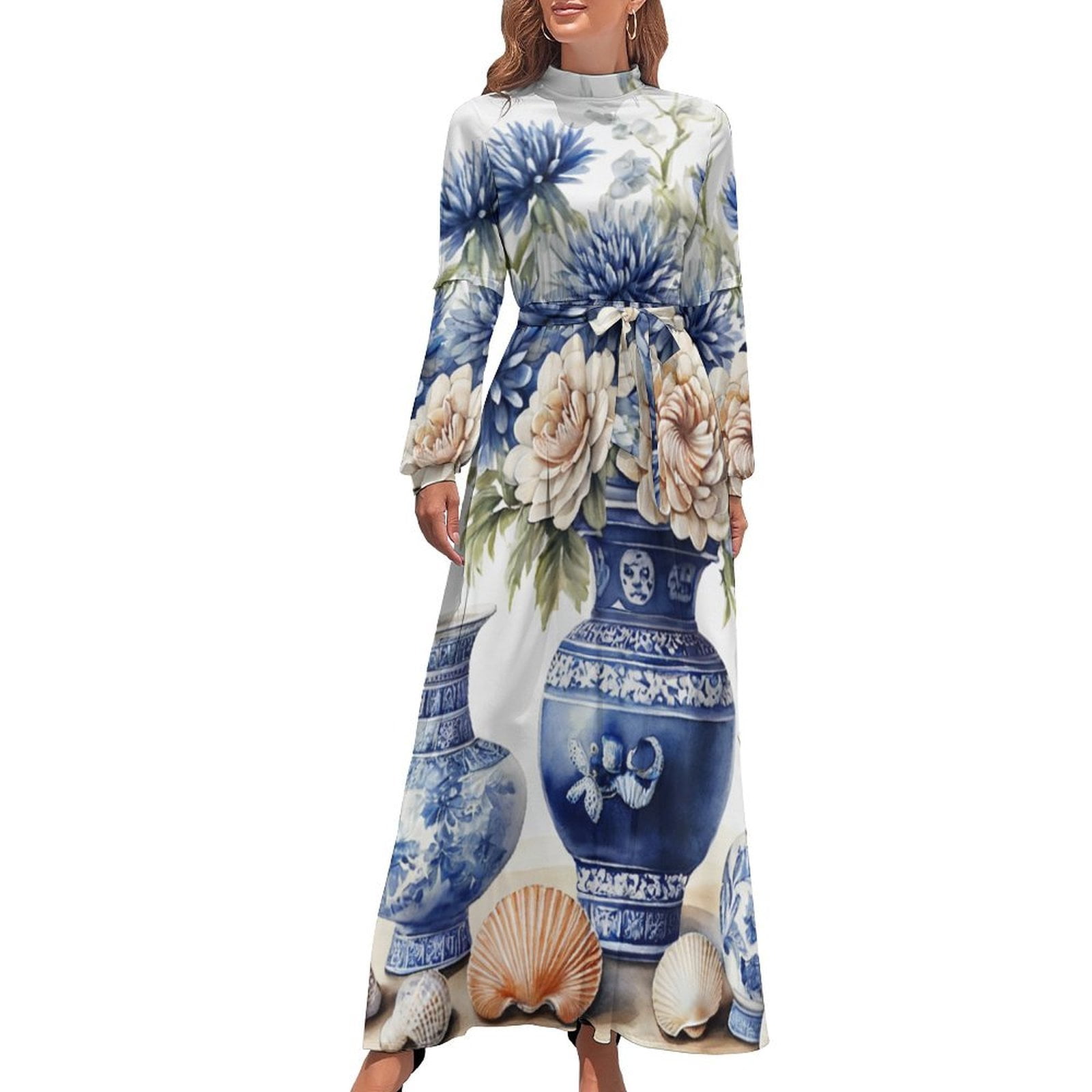 pink floral dress That Girl Maxi Blue Christmas Christmas Formal Talla:m