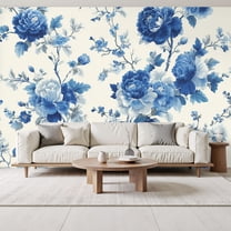 Pvc Leaves White Blue Marble Natural Elegant Abstract luxury Peel and Stick Wall ...