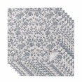 thumbnail image 1 of Blue Floral Cloth Napkins, Farmhouse Vintage Flower Leaf Botanical Washable and Reusable Dinner Napkins Set of 6, Table Napkin for Kitchen Party Birthday Wedding Hotel Housewarming 20"x20", 1 of 8