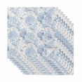 thumbnail image 1 of Blue Floral Cloth Napkins, Garden Petals Flower Botanical Tree Branch Washable and Reusable Dinner Napkins Set of 8, Table Napkin for Kitchen Party Birthday Wedding Hotel Housewarming 20"x20", 1 of 8