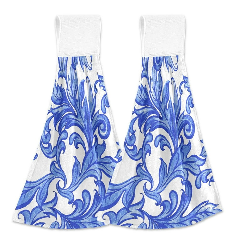 Blue floral hand towels sale