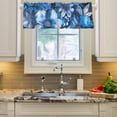 thumbnail image 1 of Blue Floral Flowers Curtain Valances Farmhouse Design Window Treatment Decor Blackout Rod Pocket for Windows Living Room Kitchen 54" x 18", 1 of 1
