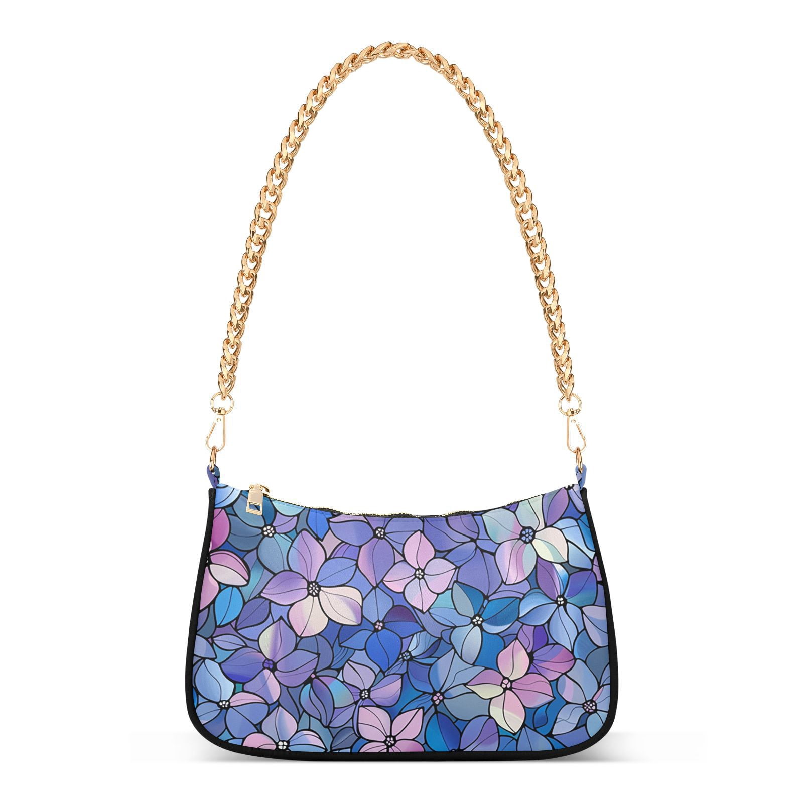 Blue Floral FlowersWomen Small Shoulder Bag Crossbody Tote  display picture 1