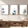 thumbnail image 1 of Blue Floral Hydrangea Plant Canvas Painting Print Wall Art for Living Room Bedroom Decoration Frameless, 1 of 7