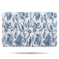 thumbnail image 1 of Blue Floral Leaf Pattern Bathroom Rugs Mat,Non Slip Microfiber Bathroom Rug,Rubber Backing,Soft Bathroom Mats for Bathroom Floor,Tub and Shower,17x27in(43x68cm), 1 of 5