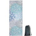 thumbnail image 1 of Blue Floral Leaf Pattern Hot Yoga Mat Towel Non Slip for Hot Yoga - Quick-Drying Yoga Mat Cover with 4 Corner Pockets with Travel Bag - Hot Yoga Towel Non Slip Grip Moisture Wicking Sweat 70"x26", 1 of 6