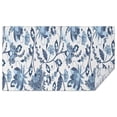 thumbnail image 1 of Blue Floral Leaf Pattern Rectangle Tablecloth 60"x102",Waterproof Polyester Rectangle Table Cloth, Wipeable Spillproof Polyester Tablecloth for Dining, Camping, Indoor and Outdoor, 1 of 6
