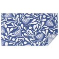 thumbnail image 1 of Blue Floral and Leaf Pattern Rectangle Tablecloth 60"x102",Waterproof Polyester Rectangle Table Cloth, Wipeable Spillproof Polyester Tablecloth for Dining, Camping, Indoor and Outdoor, 1 of 6