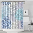 thumbnail image 1 of Blue Floral Leaf Pattern Shower Curtain 84"x72" ,Bathroom Decorative Shower Curtains Set with 12 Hooks,Modern Waterproof Washable Shower Curtain, 1 of 6