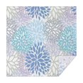 thumbnail image 1 of Blue Floral Leaf Pattern Square Tablecloth,Waterproof Square Table Cover,Wipeable Spillproof Washable Table Cover for Home Kitchen Party Decor 60"x60"(152x152cm), 1 of 6