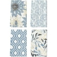 thumbnail image 1 of Blue Floral Leaves Boho Kitchen Towels Dish Towels, 18x26 Inch Seasonal Decoration Hand Towels Set of 4, 1 of 6