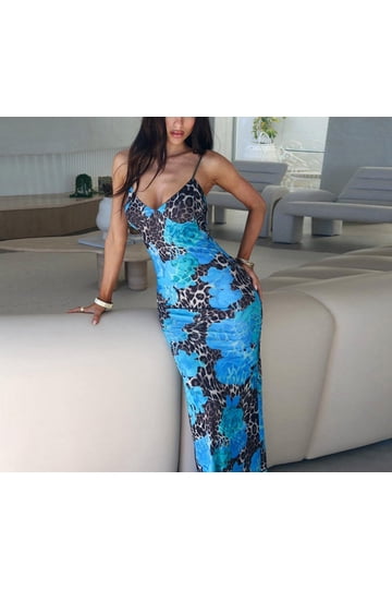 green emerald velvet dress Meradith Leopard Print Midi Dress main image 1