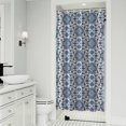 thumbnail image 1 of Blue Floral Ornament Pattern Shower Curtain 36"x72" ,Bathroom Decorative Shower Curtains Set with 12 Hooks,Modern Waterproof Washable Shower Curtain, 1 of 6