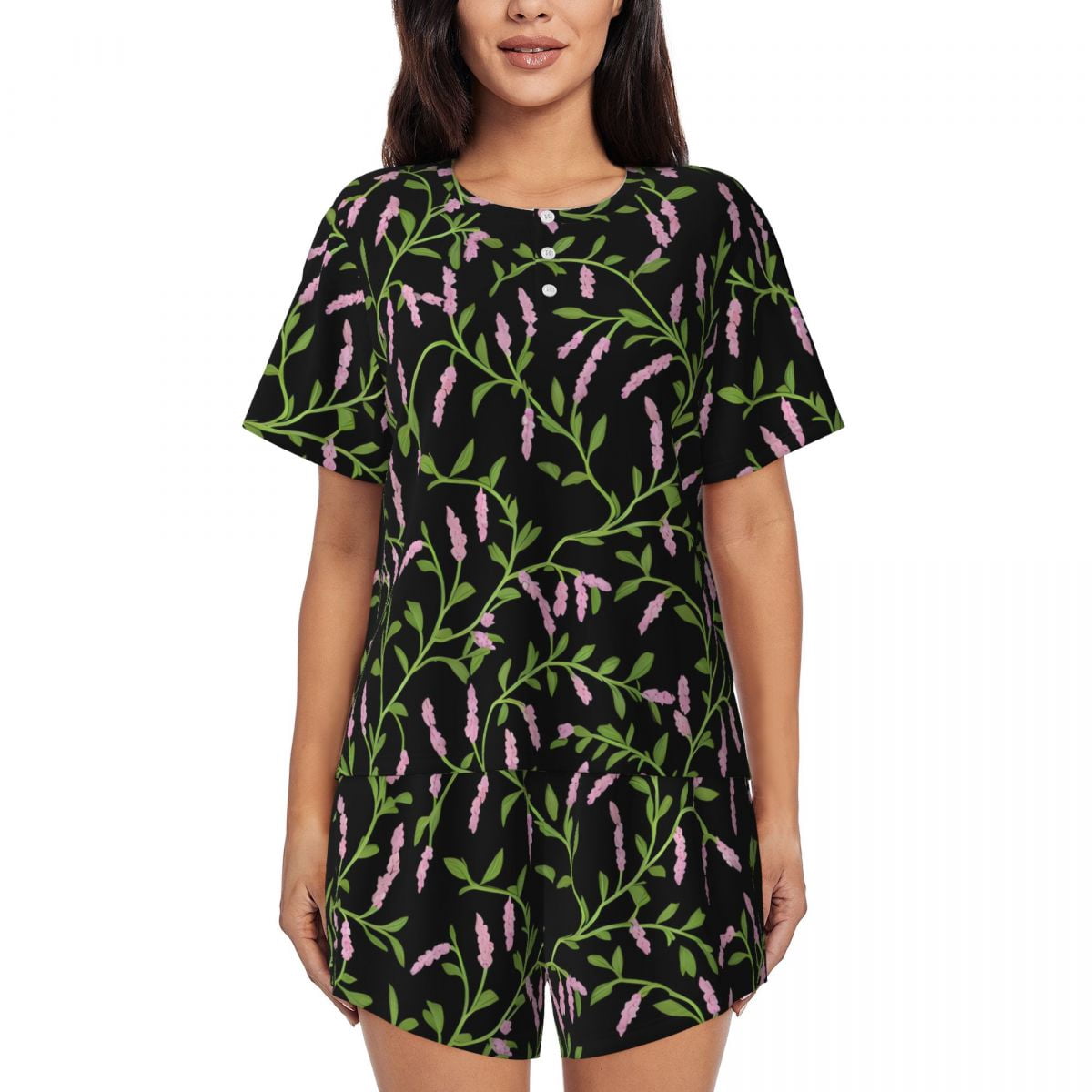 Fancy Floral Ruffle Pajamas main image 1
