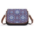 thumbnail image 1 of Blue Floral Pattern Background Vintage Crossbody Bag For Women Medium Leather Hobo Bags Shoulder Bag Classic City Leather Satchels, 1 of 8