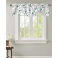 thumbnail image 1 of Blue Floral Pattern Kitchen Valance Curtain Window Valance for Living Room Bedroom Tie Up Valance Curtain, 1 of 6